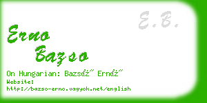 erno bazso business card